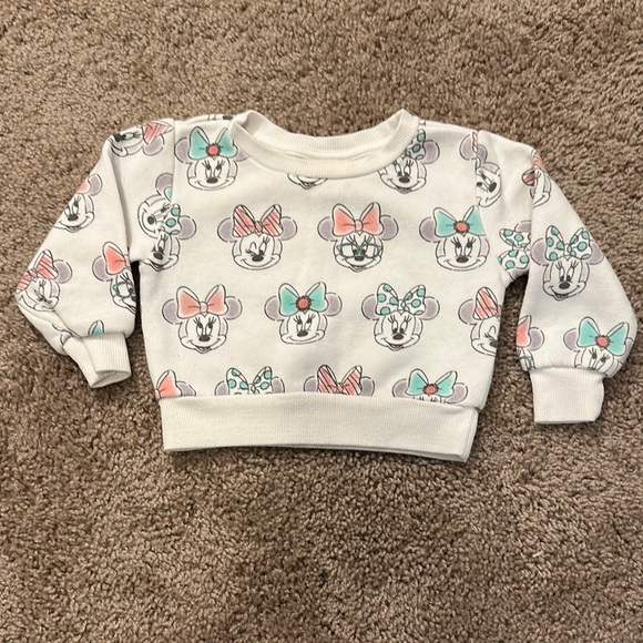 Disney Other - Disney Minnie Mouse Crewneck Sweatshirt Baby Girl Size 12M